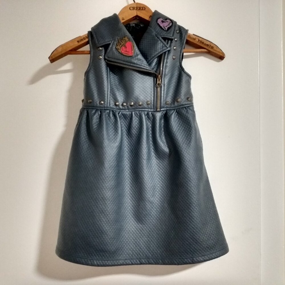 Disney Store Evie Descendants Dress Faux Leather Size 4 Halloween Costume